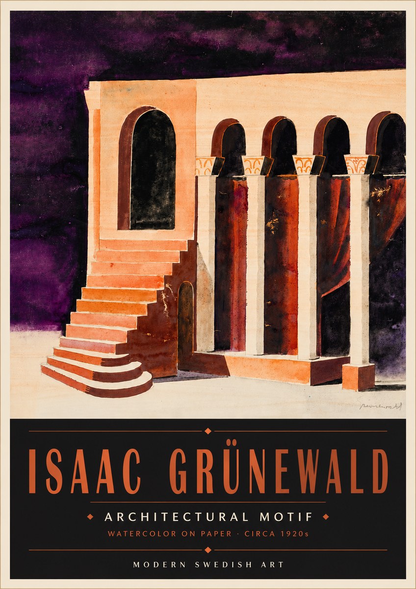 Isaac Grünewald Architectural Motif I No5 - Poster