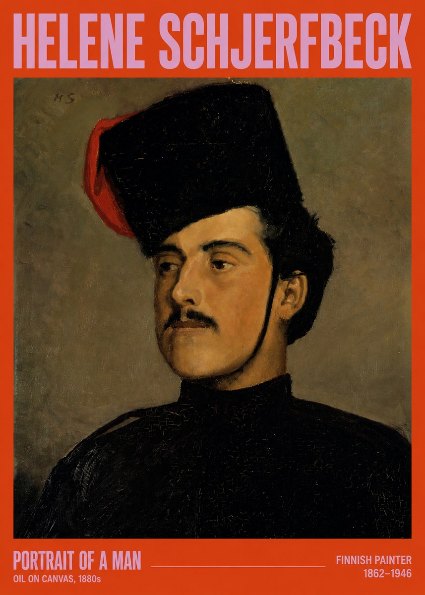 Helene Schjerfbeck Portrait of a Man II No2 - Poster