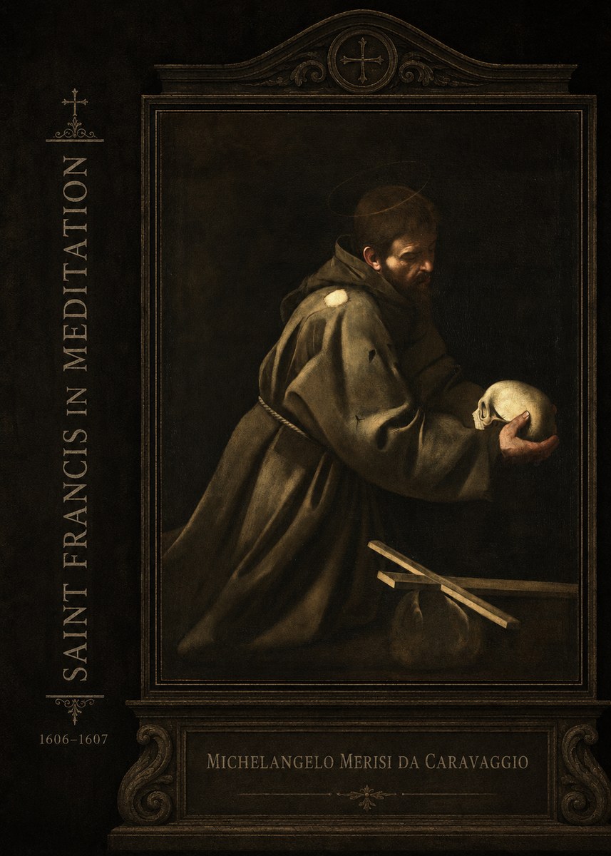 Michelangelo Merisi da Caravaggio Saint Francis in Meditation I No4 - Poster