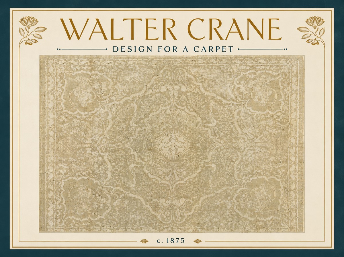 Walter Crane Design for a Carpet No5 - Poster