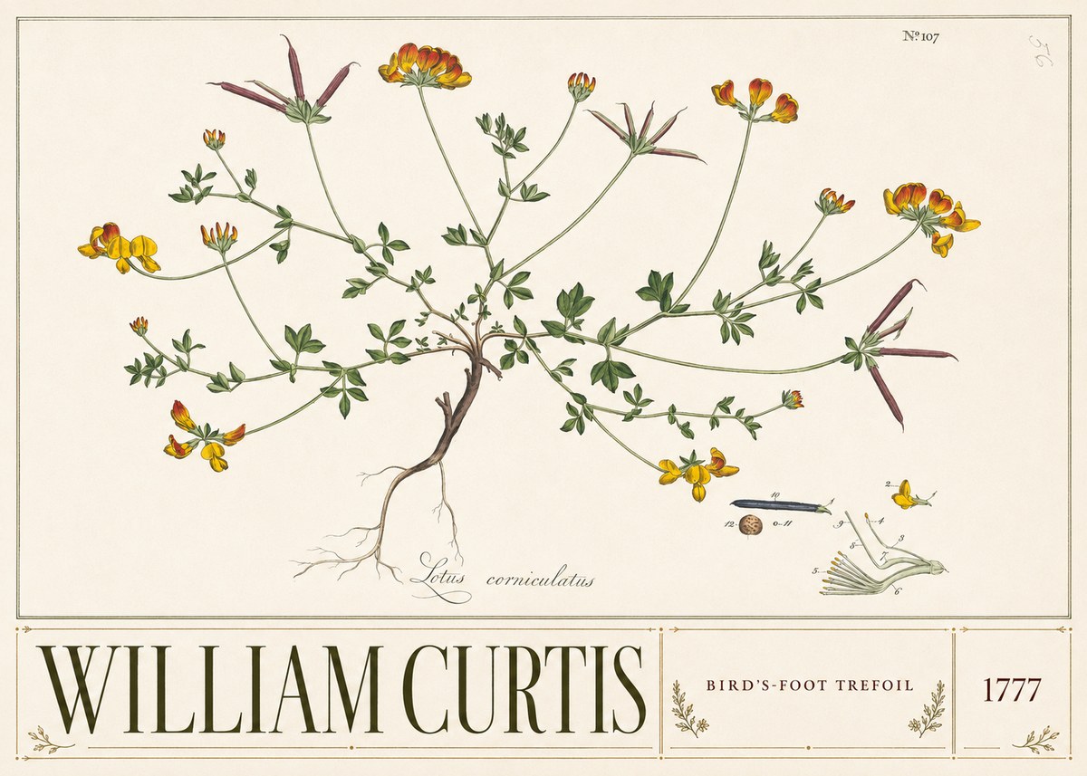 William Curtis Bird's-foot Trefoil No3 - Poster