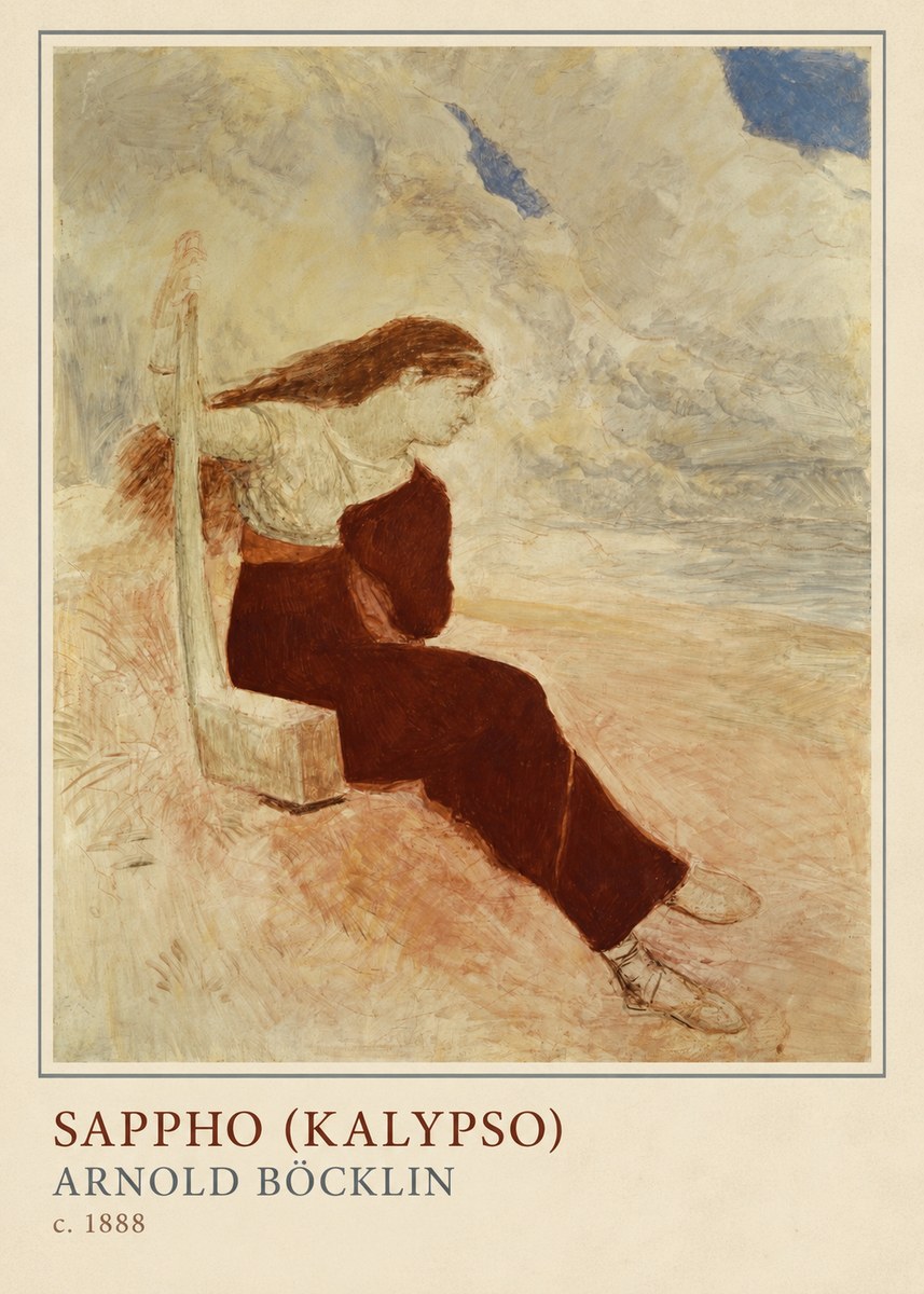 Arnold Böcklin Sappho (Kalypso) No3 - Poster