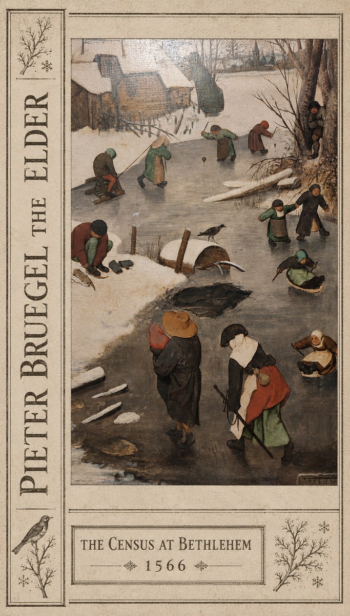 Pieter Bruegel The Census at Bethlehem II No2 - Poster