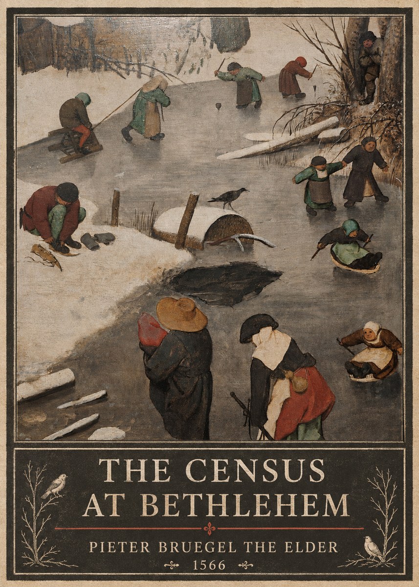 Pieter Bruegel The Census at Bethlehem II No3 - Poster