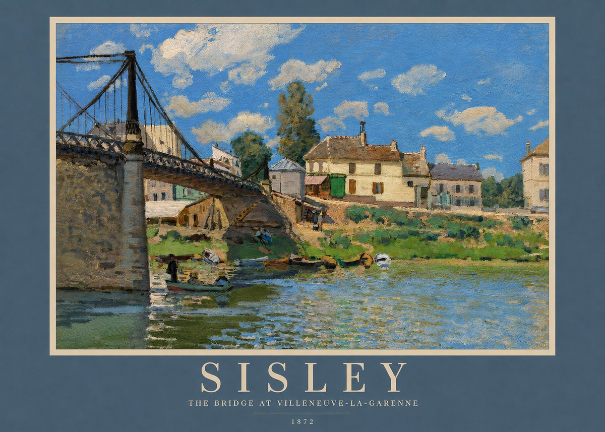 Sisley The Bridge at Villeneuve-la-garenne I No2 - Poster