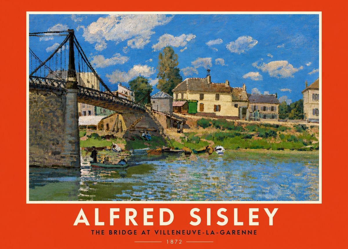 Sisley The Bridge at Villeneuve-la-garenne I No6 - Poster