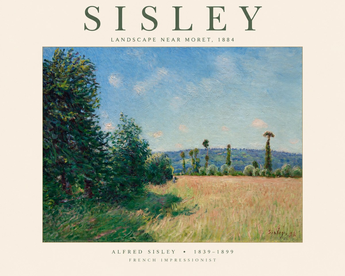 Sisley Landscape Near Moret, 1884 No1 - Poster
