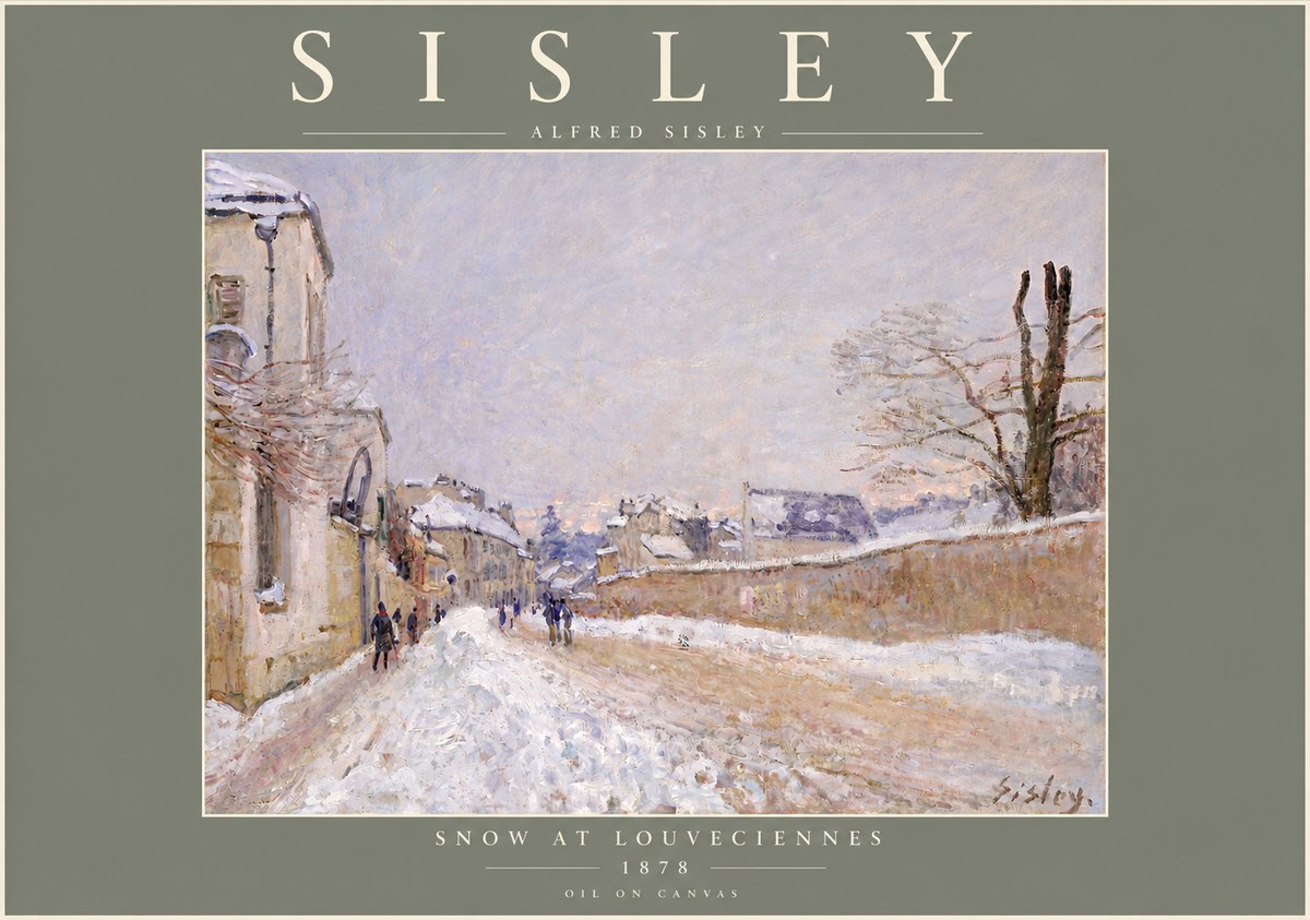 Sisley Snow at Louveciennes No4 - Poster