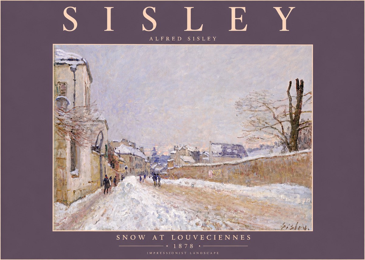 Sisley Snow at Louveciennes No5 - Poster