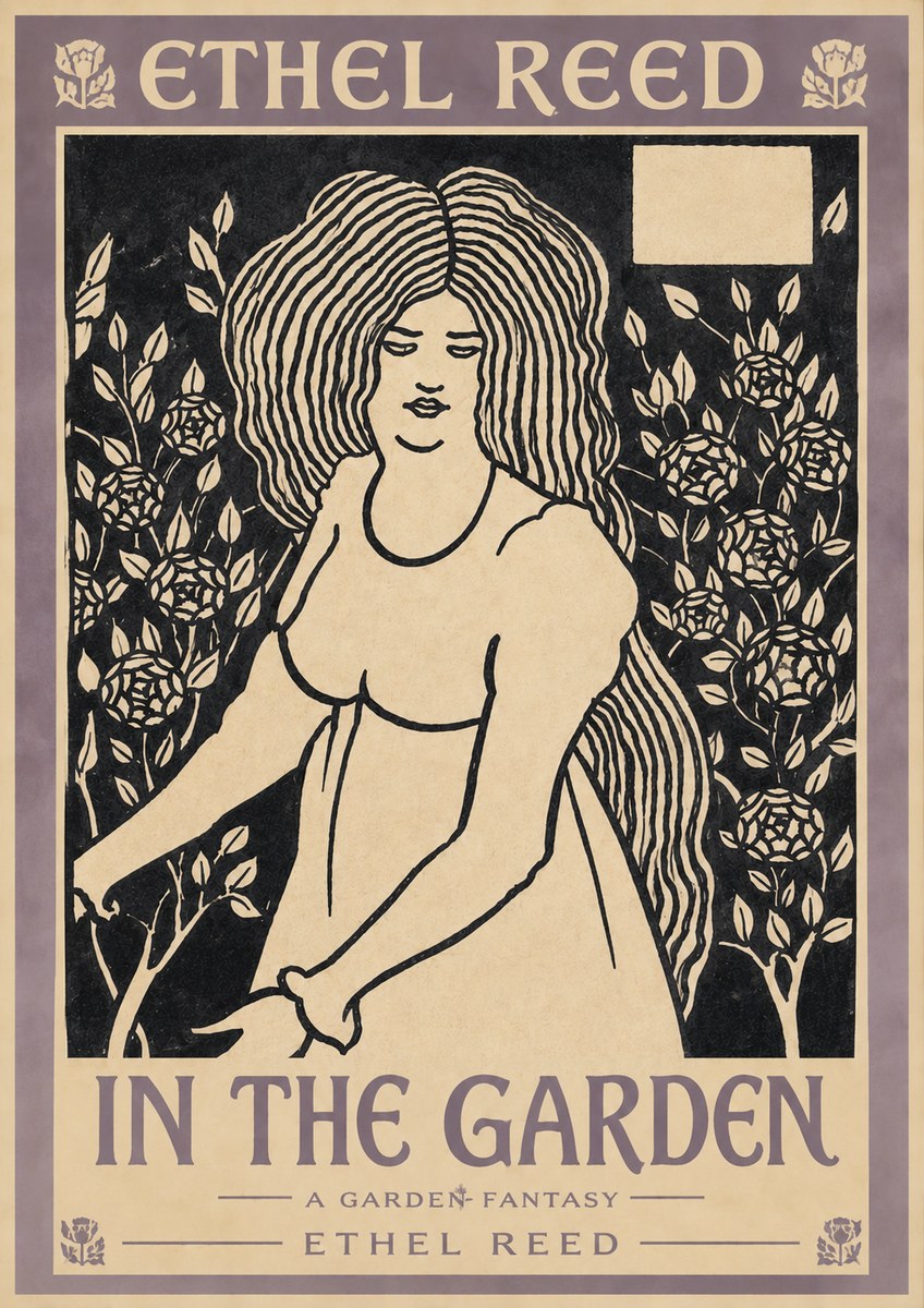 Ethel Reed In the Garden No3 - Poster