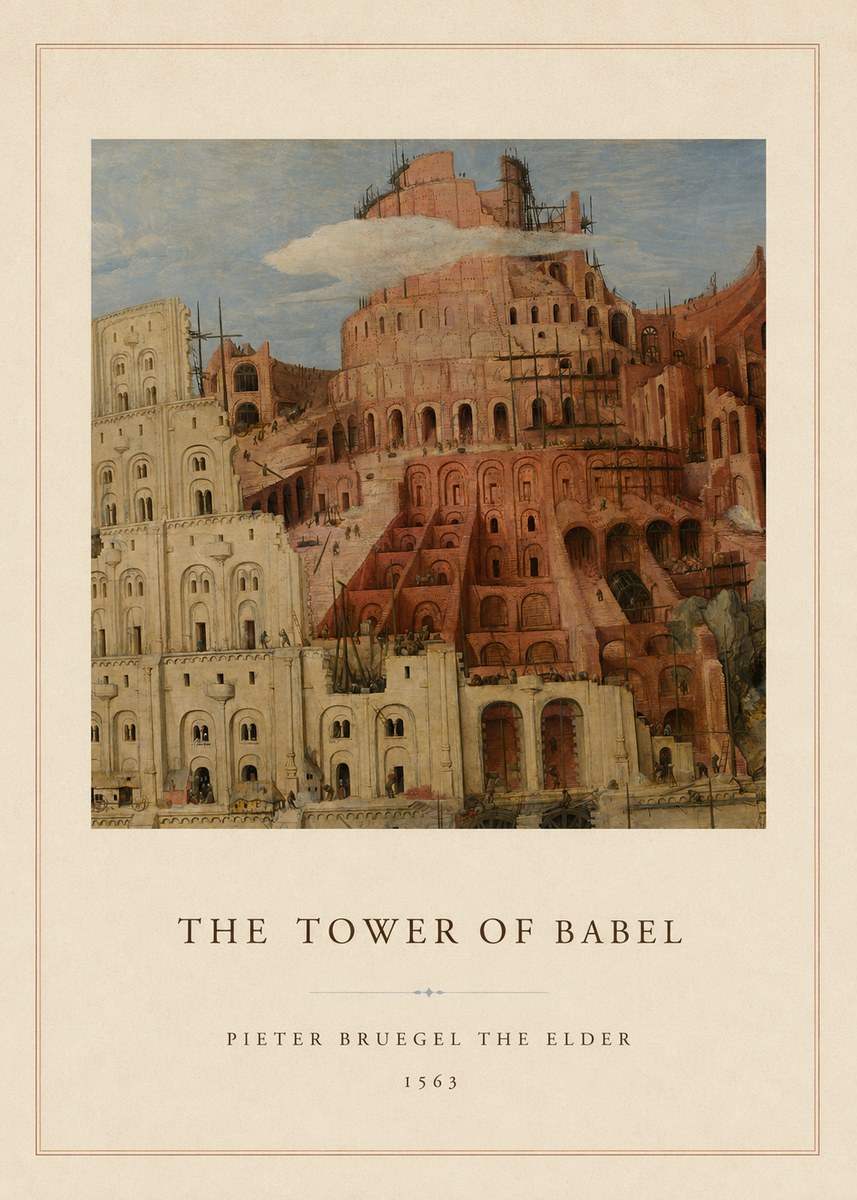 Pieter Bruegel The Tower of Babel XIII No4 - Poster