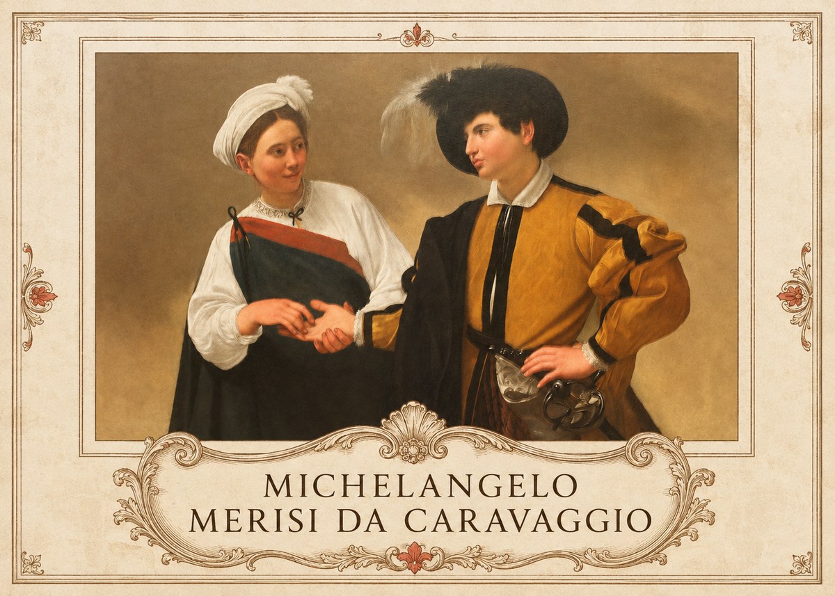 Michelangelo Merisi da Caravaggio The Cardsharps IV No5 - Poster