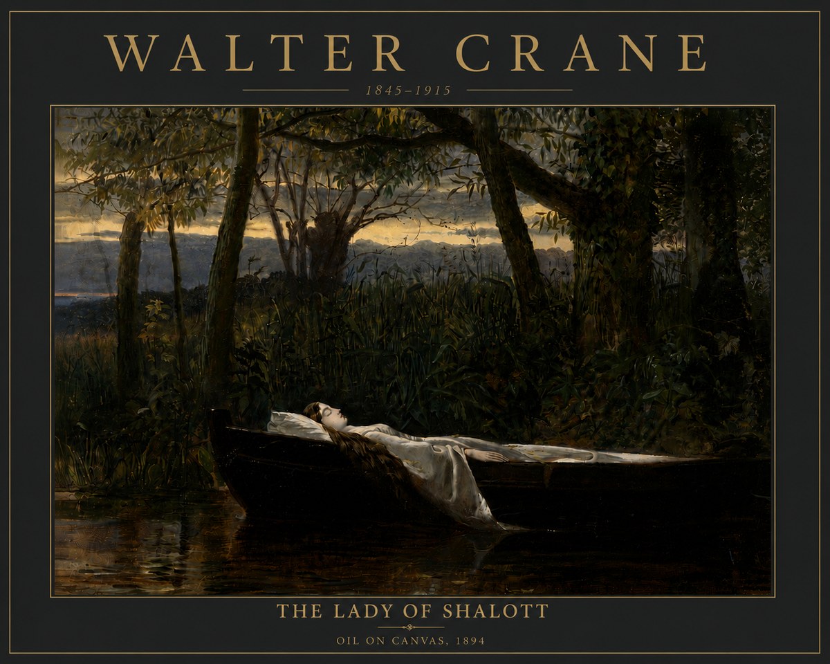 Walter Crane The Lady of Shalott No6 - Poster
