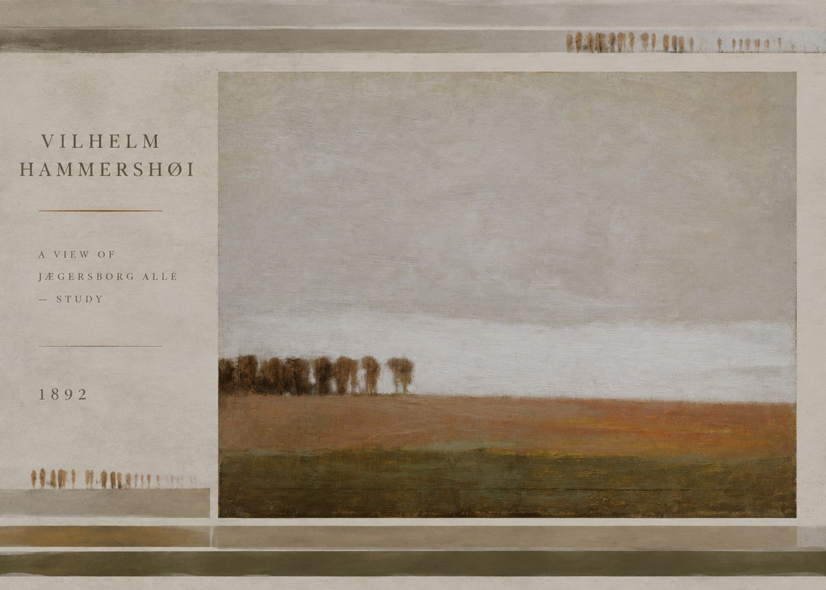 Vilhelm Hammershøi A View of Jægersborg Allé - Study No6 - Poster