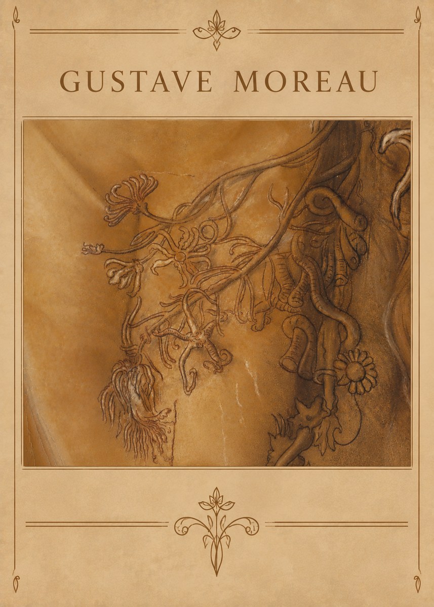 Gustave Moreau Organic Forms Study No5 - Poster