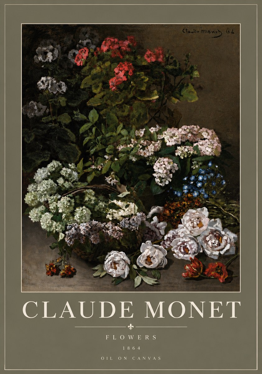Monet Flowers No4 - Poster