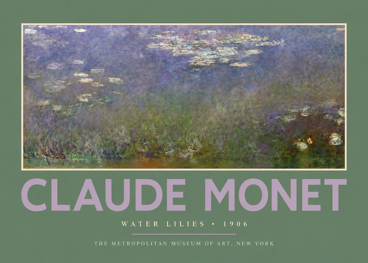 Monet Water Lilies - 1906 No2 - Poster