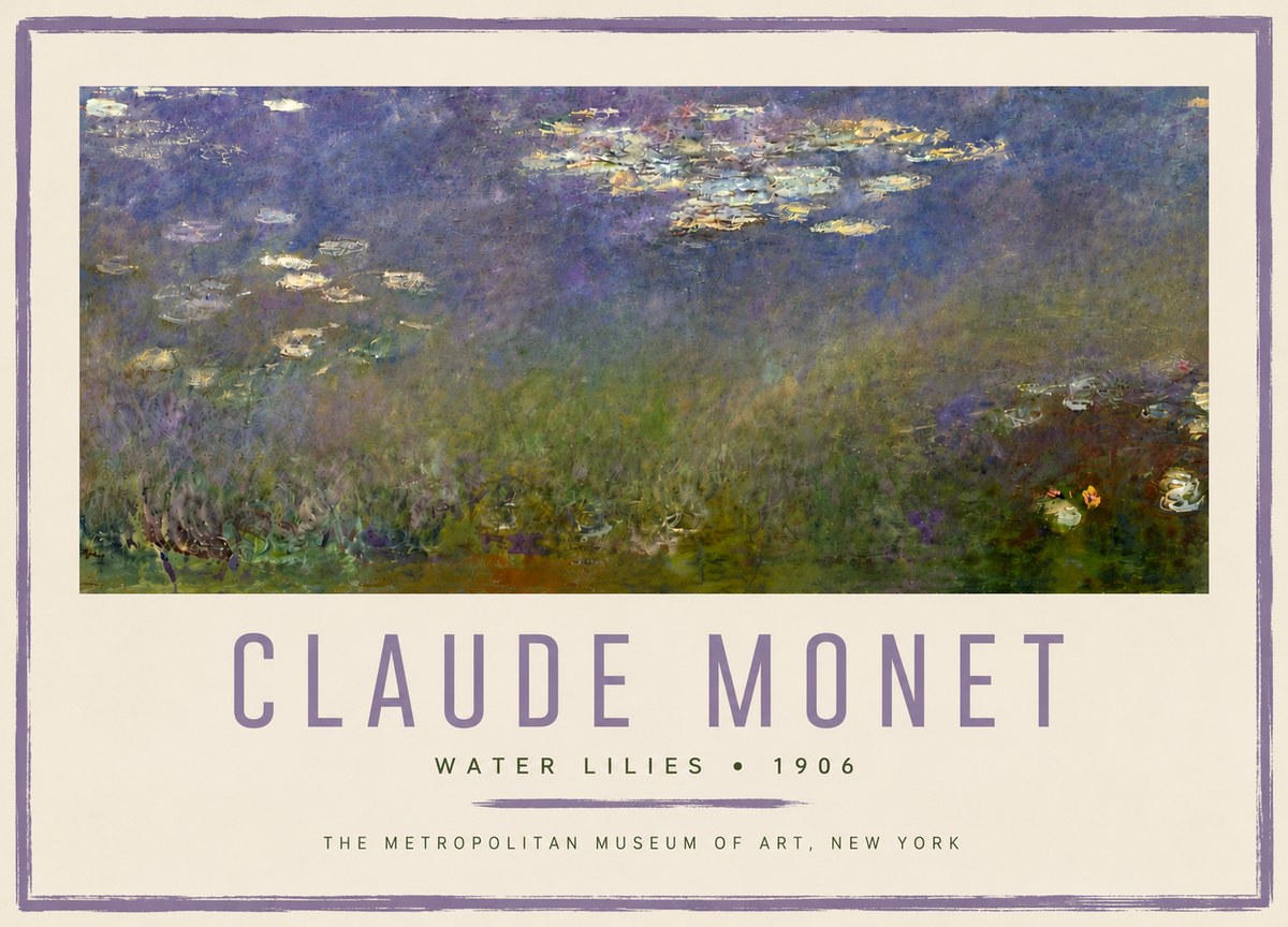 Monet Water Lilies - 1906 No6 - Poster