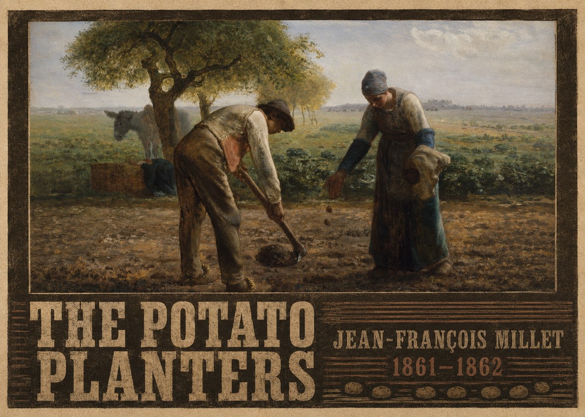 Jean-François Millet The Potato Planters No4 - Poster
