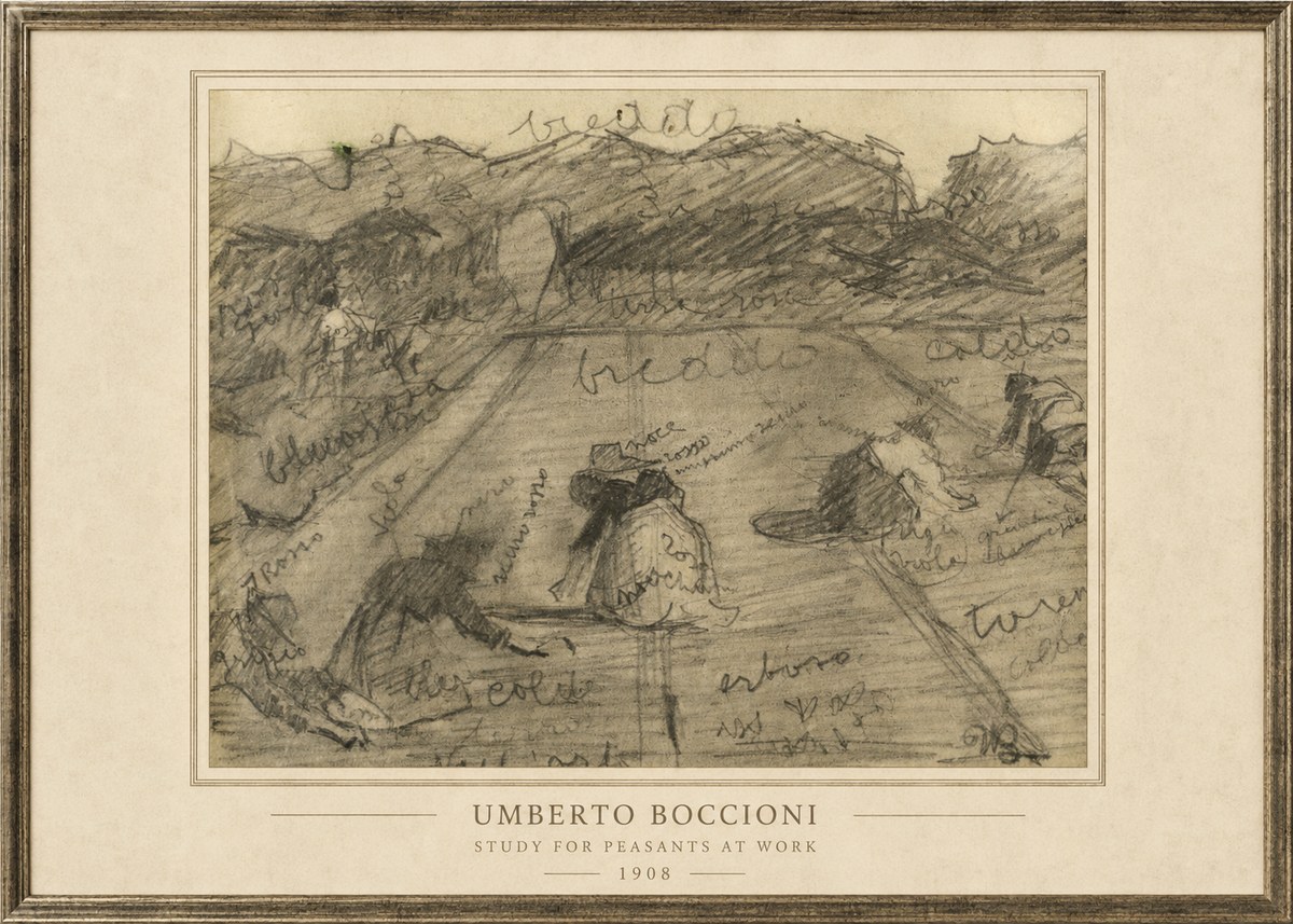 Umberto Boccioni Study for Peasants at Work No1 - Poster