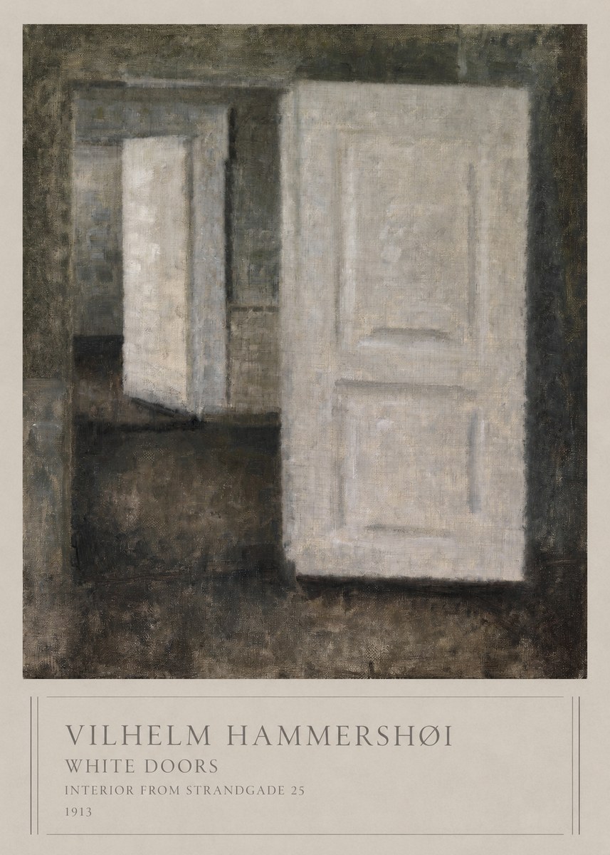Vilhelm Hammershøi White Doors No1 - Poster