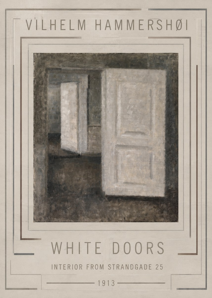 Vilhelm Hammershøi White Doors No6 - Poster
