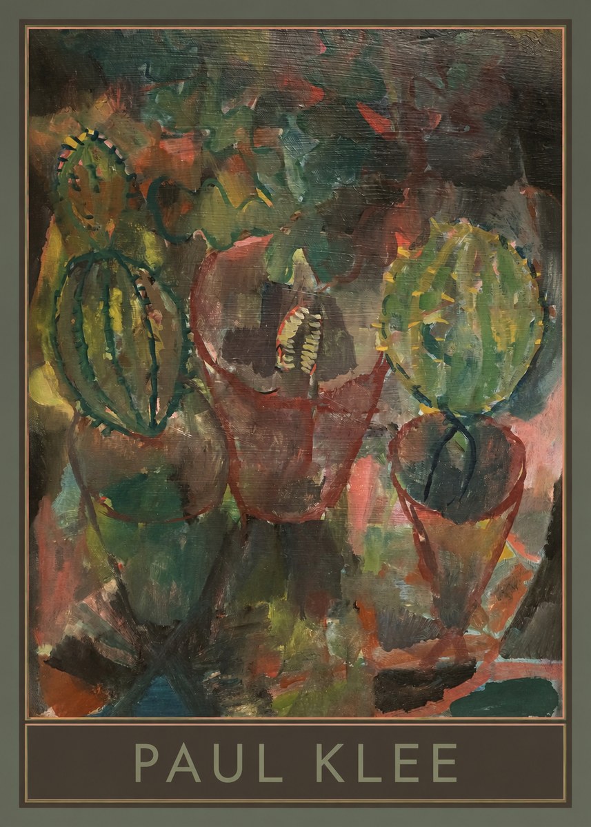 Paul Klee Three Potted Plants No1 - Poster