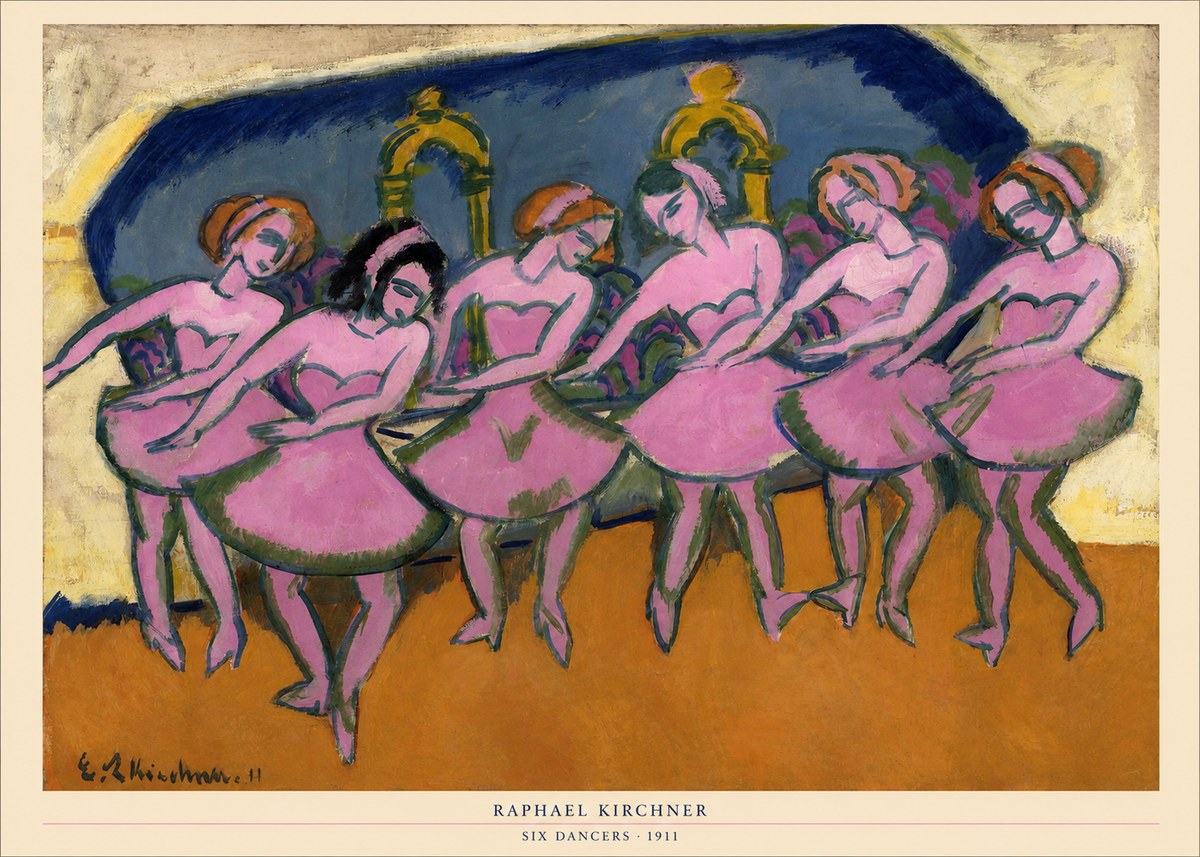 Raphael Kirchner Six Dancers No5 - Poster