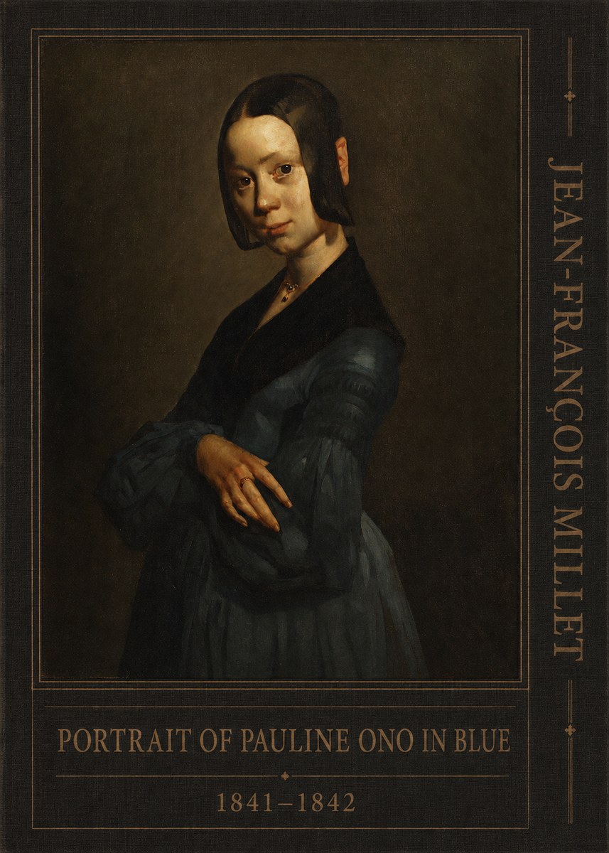 Jean-François Millet Portrait of Pauline Ono in Blue No5 - Poster