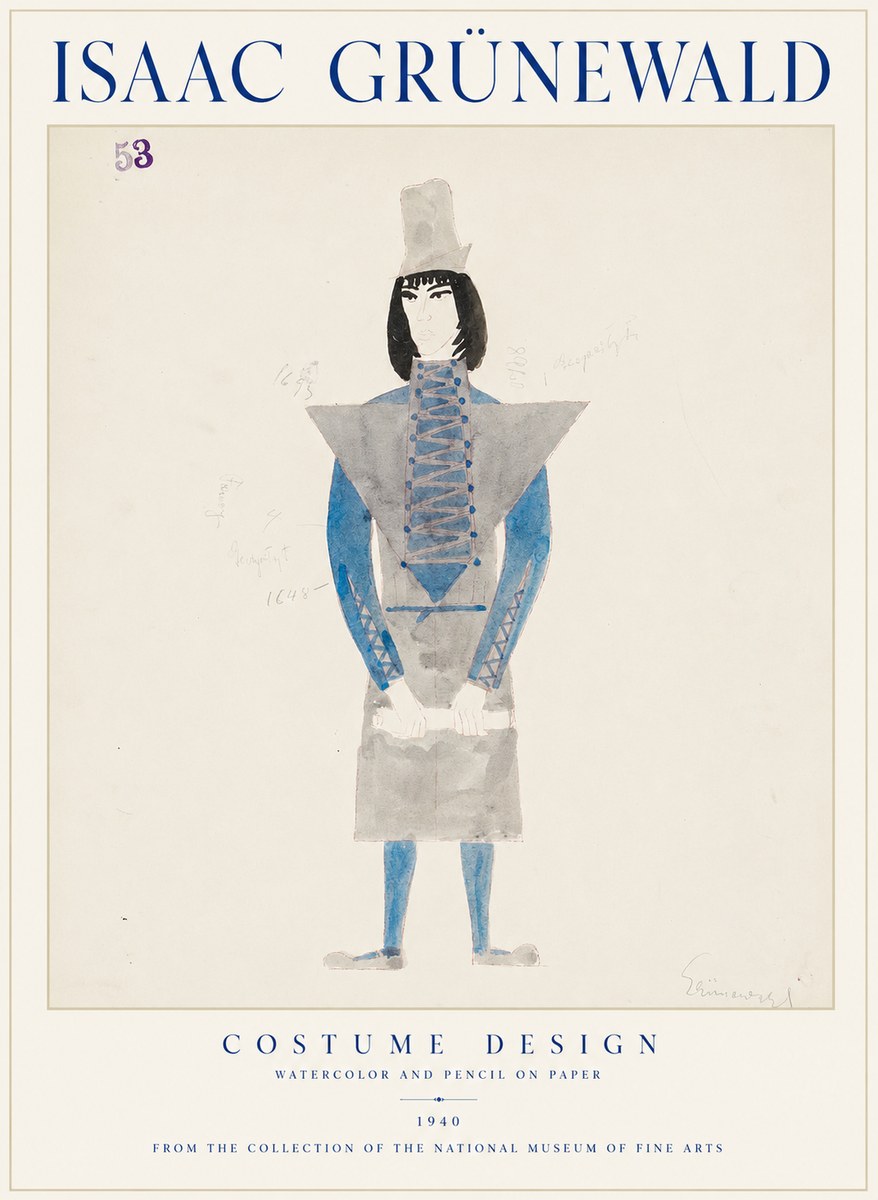 Isaac Grünewald Costume Design X No1 - Poster