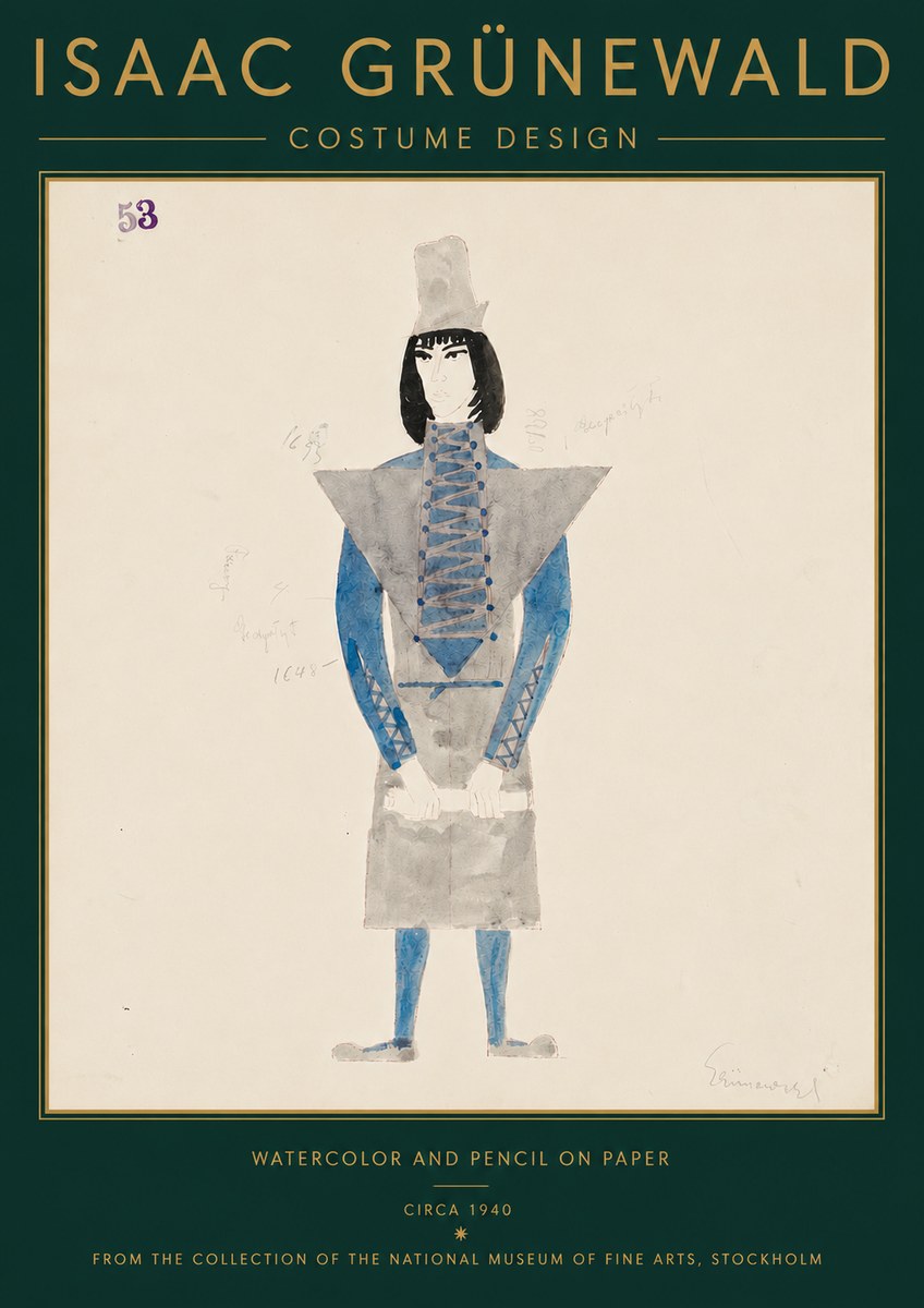Isaac Grünewald Costume Design X No4 - Poster