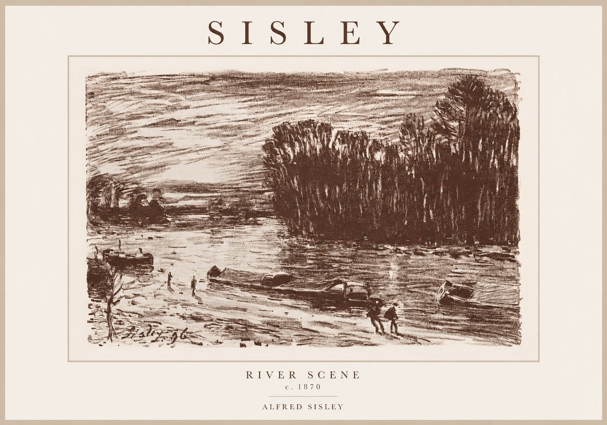 Sisley River Scene No1 - Poster