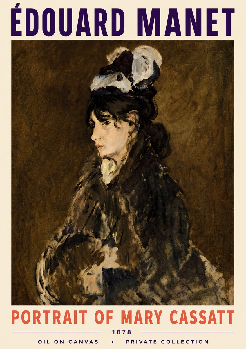 Édouard Manet Young Woman in a Hat V No5 - Poster