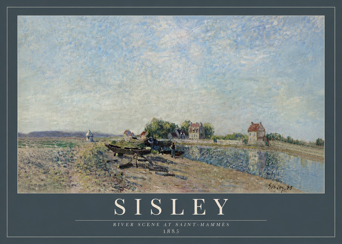 Sisley River Scene at Saint-mammès No4 - Poster