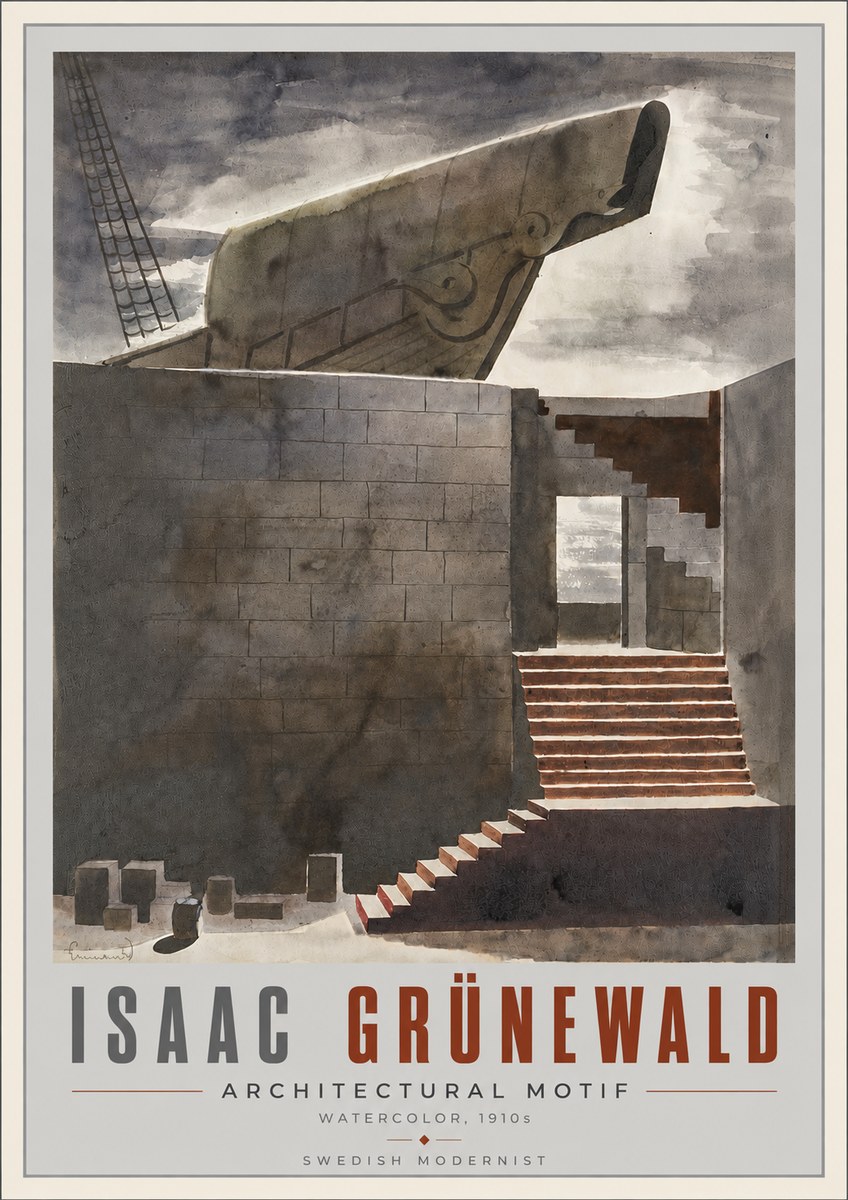 Isaac Grünewald Architectural Motif II No6 - Poster