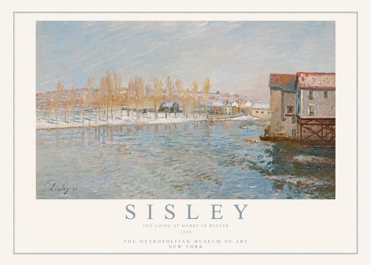 Sisley The Loing at Moret in Winter No3 - Poster