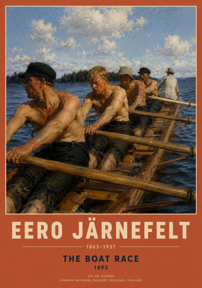 Eero Järnefelt The Boat Race No2 - Poster