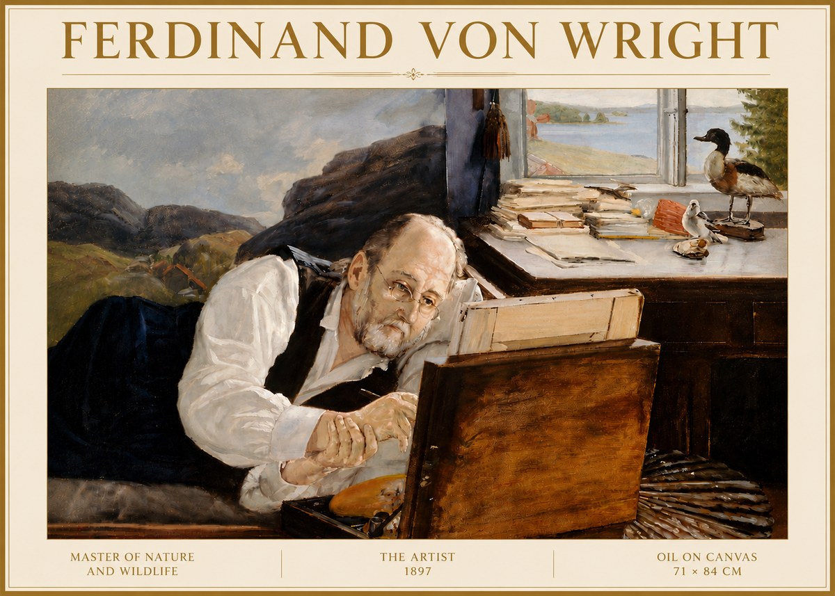 Ferdinand von Wright The Artist No5 - Poster