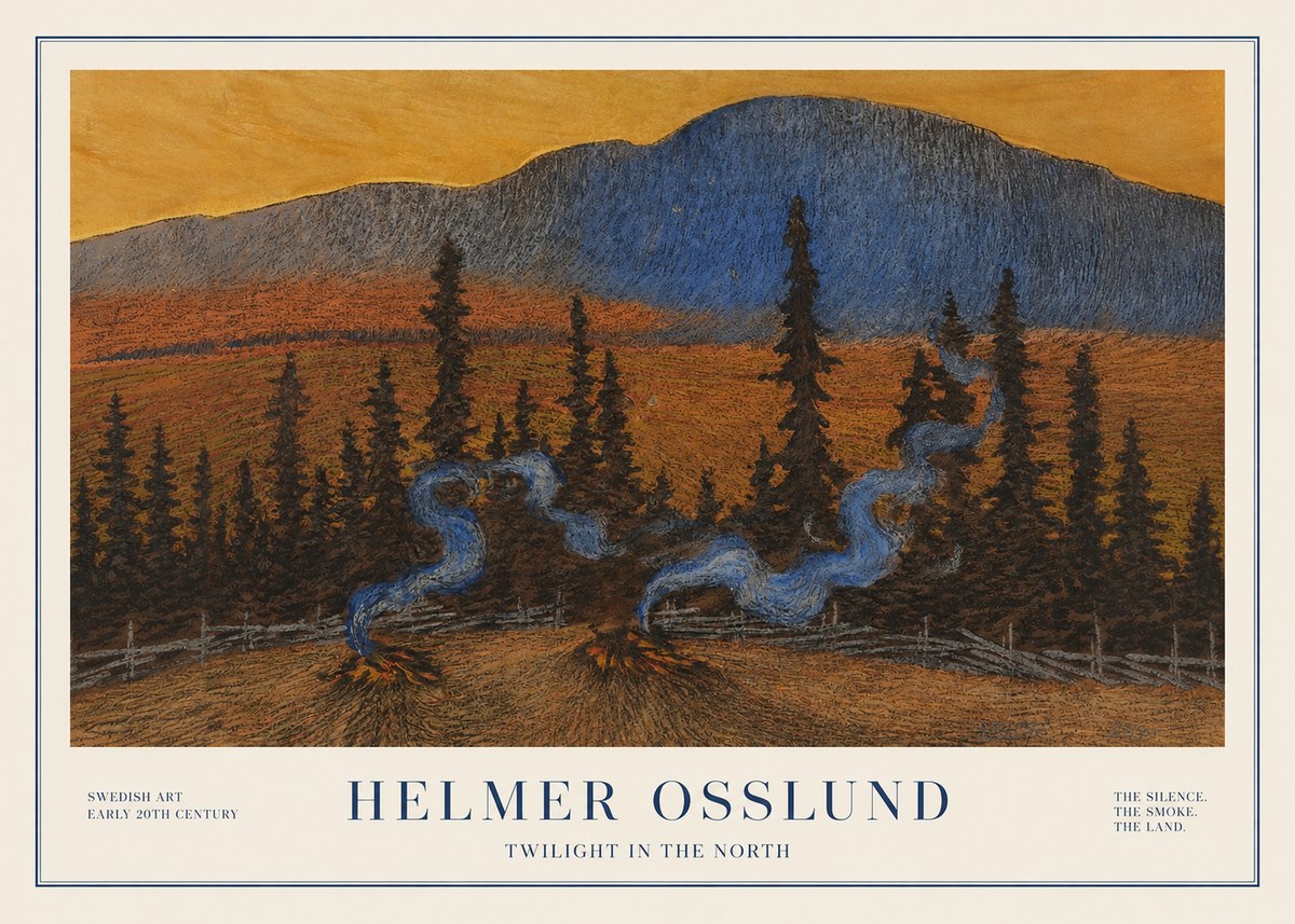 Helmer Osslund Twilight in the North No1 - Poster
