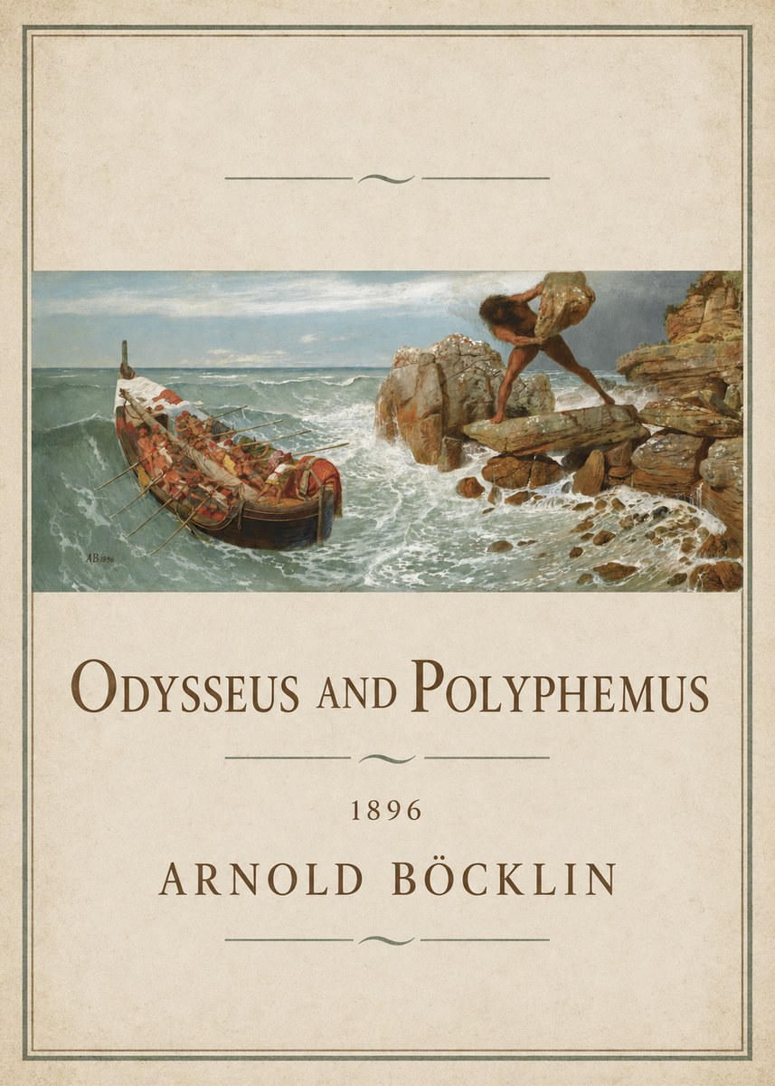 Arnold Böcklin Odysseus and Polyphemus No1 - Poster