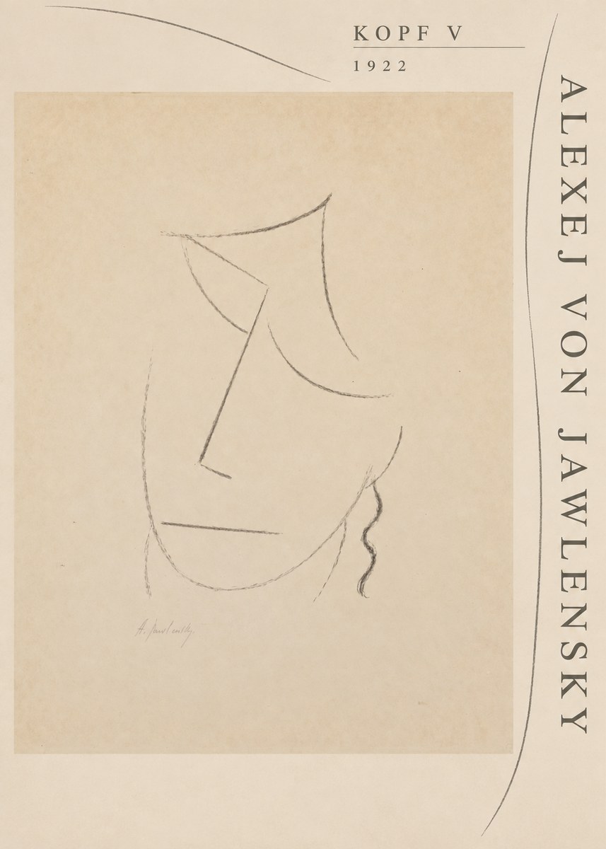 Alexej von Jawlensky Kopf V No5 - Poster
