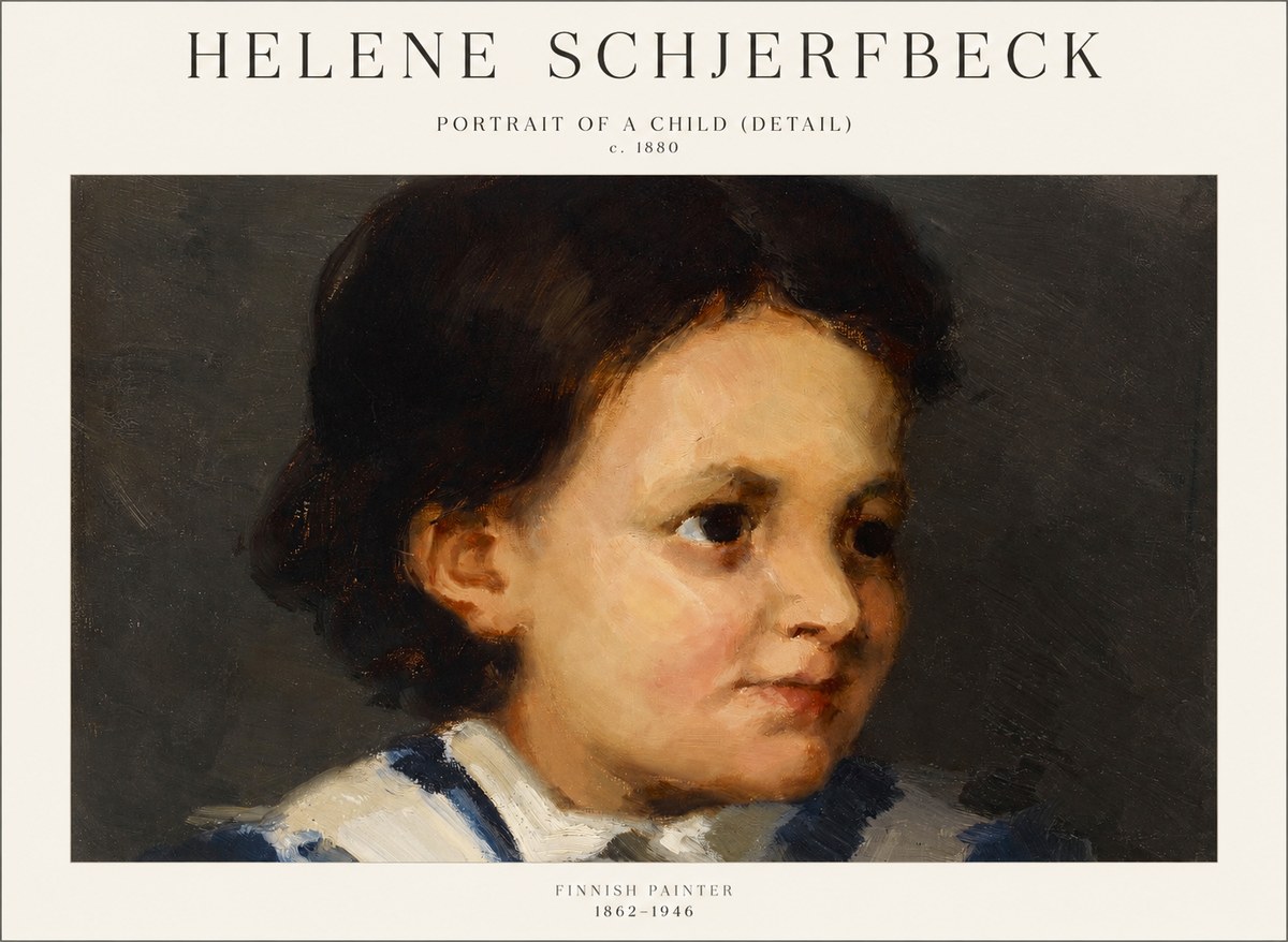 Helene Schjerfbeck Portrait of a Child (Detail) No1 - Poster