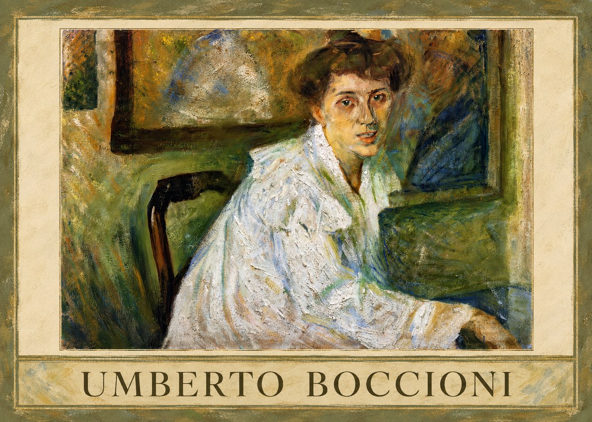 Umberto Boccioni Portrait of the Artist's Mother No1 - Poster