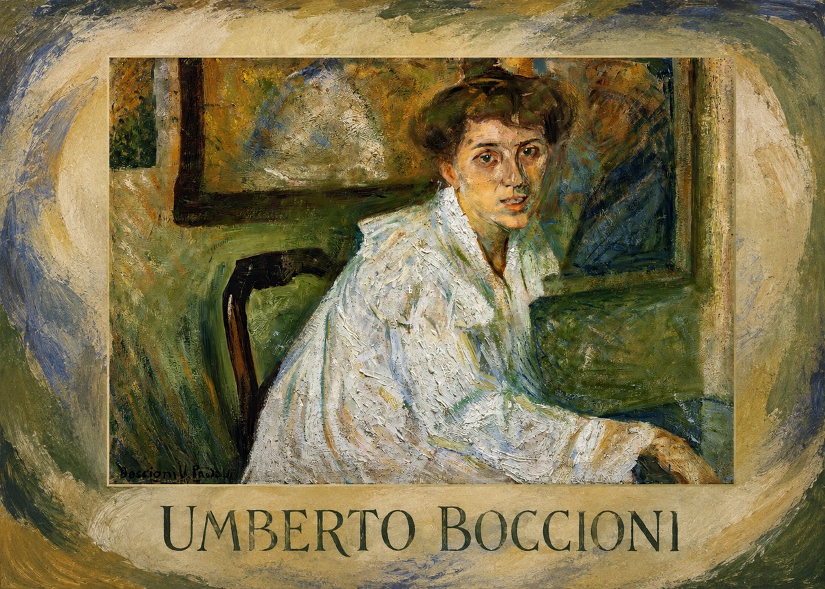 Umberto Boccioni Portrait of the Artist's Mother No6 - Poster