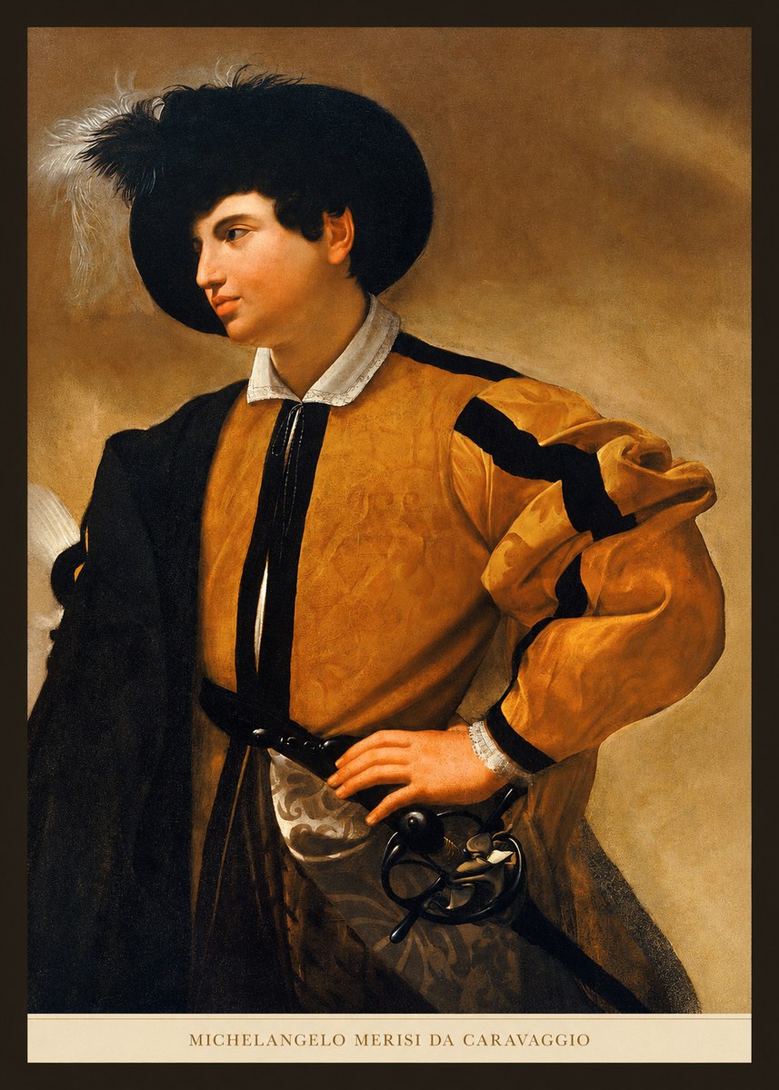 Michelangelo Merisi da Caravaggio Portrait of a Young Man No5 - Poster