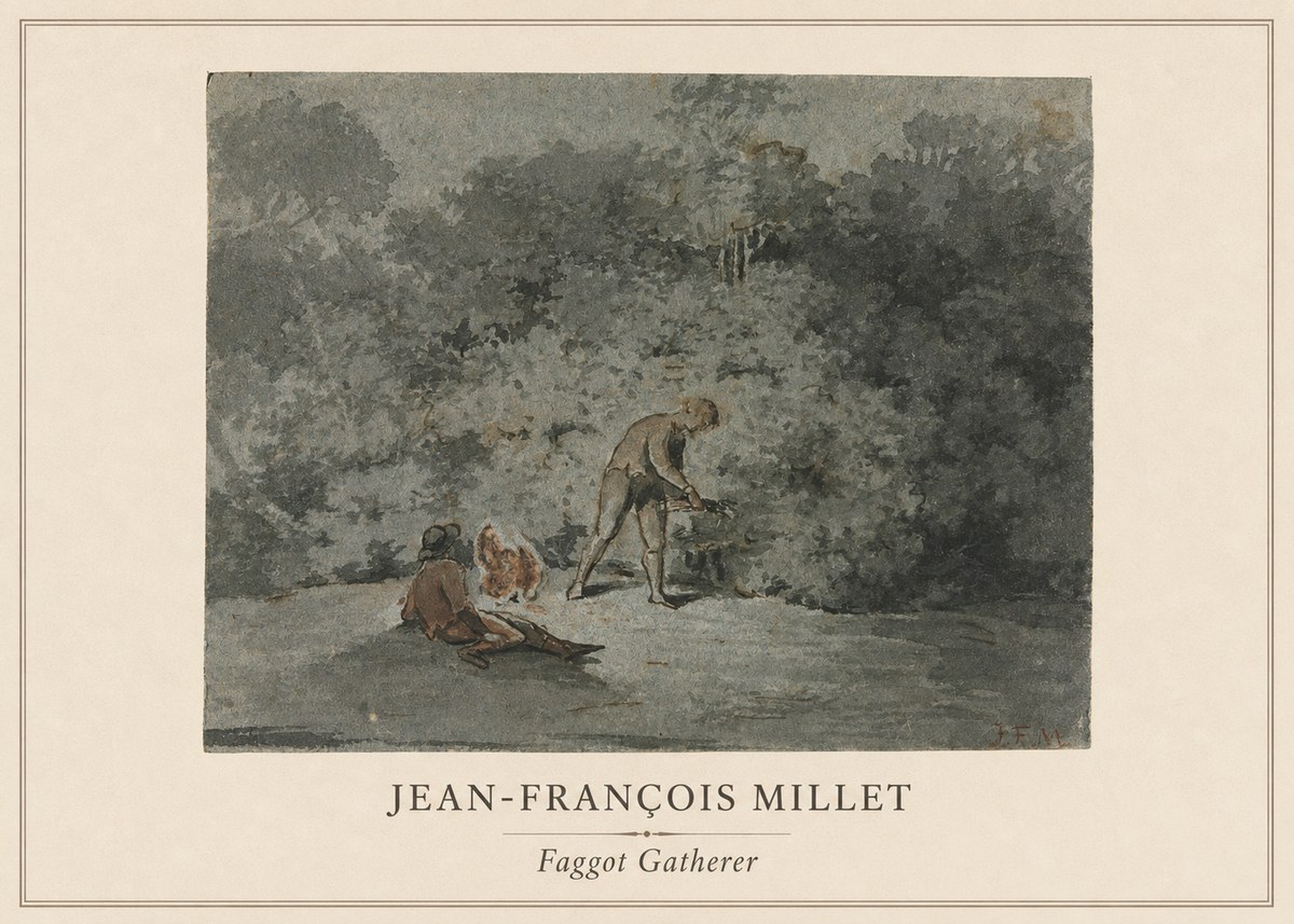 Jean-François Millet Faggot Gatherer No1 - Poster