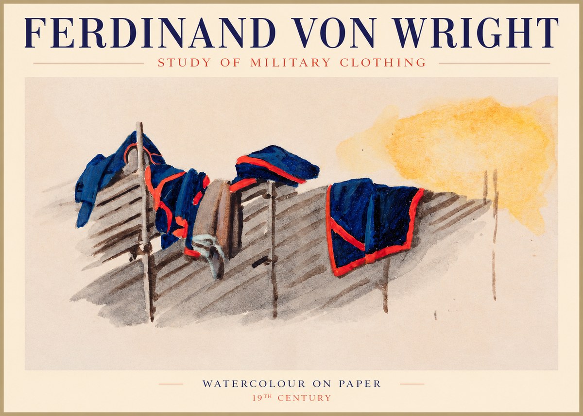 Ferdinand von Wright Study of Military Clothing No1 - Poster