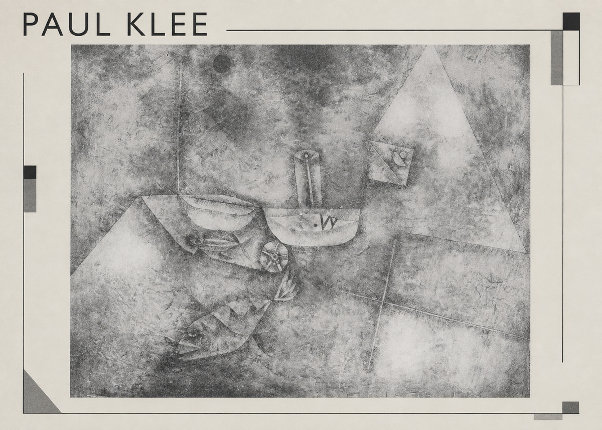Paul Klee Boats at the Shore No1 - Poster