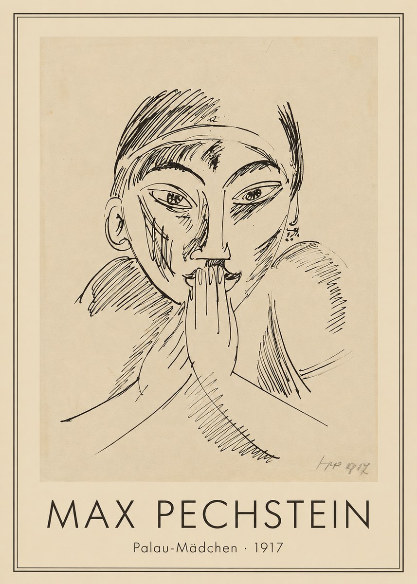 Max Pechstein Palau-mädchen No1 - Poster