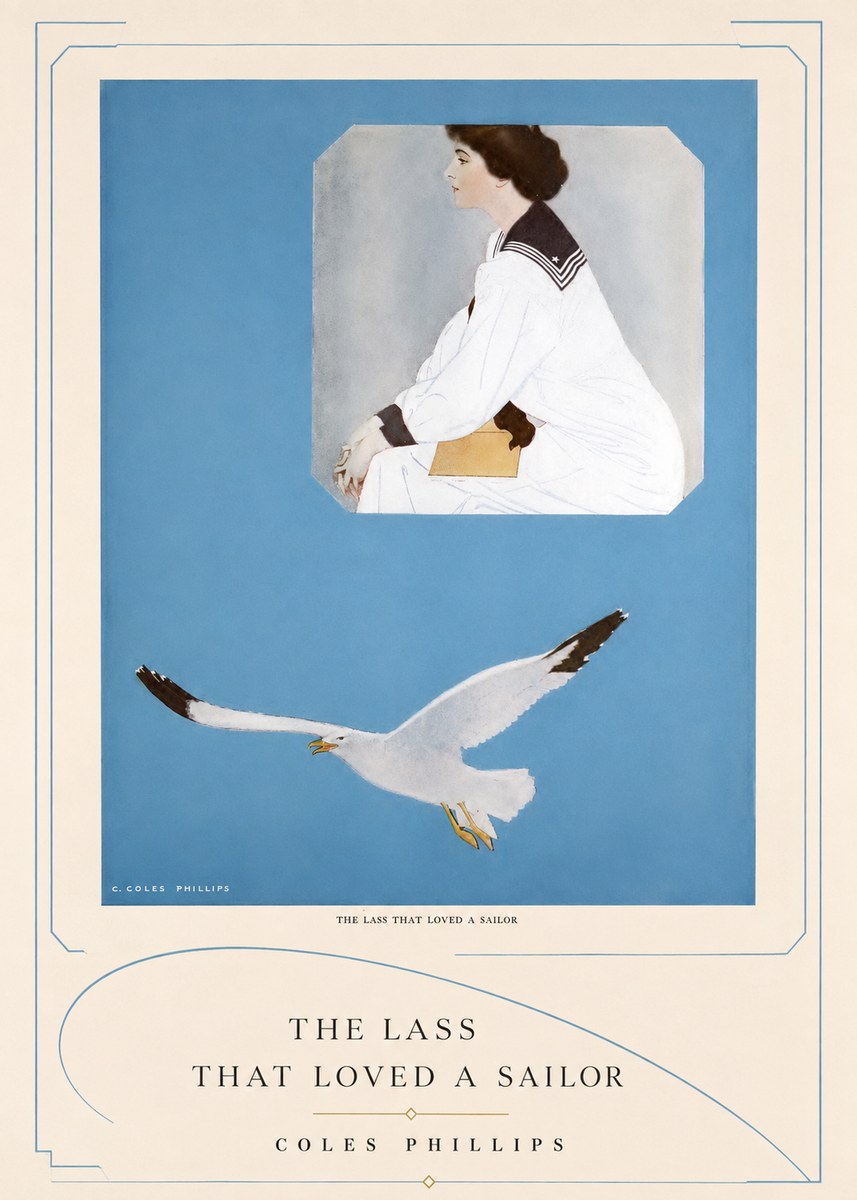 Coles Phillips The Lass That Loved a Sailor No3 - Poster